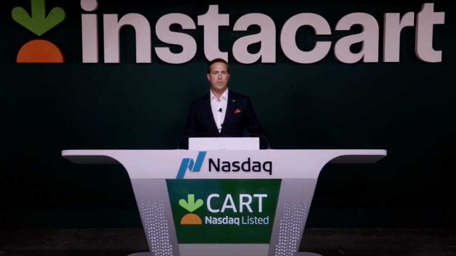 Instacart celebrates their IPO at the Nasdaq on Sept. 19th, 2023.